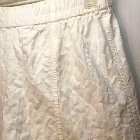 Sienna Quilted Wide Leg Pants S Cotton Lycra Elastic Waist Vintage Look Made In - Picture 2 of 7